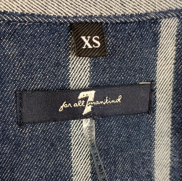 7 For All Mankind Denim Stripe Shirt Dress - Picture 10 of 11